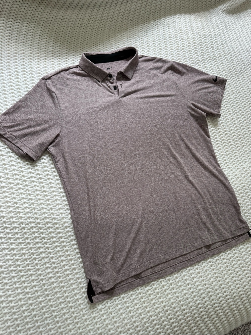 Nike Men's Heathered Mauve Polo